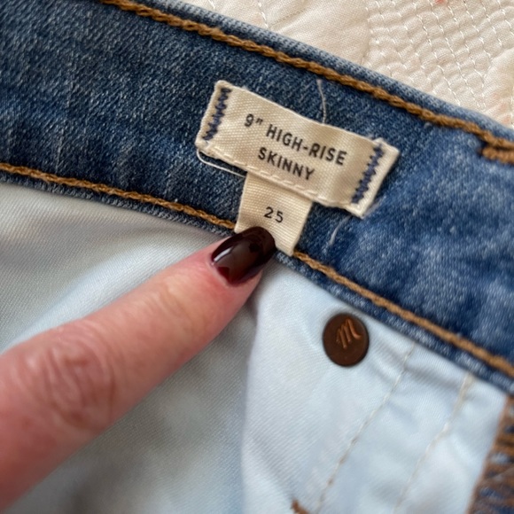 Madewell High-Rise‎ Distressed Skinny Jeans Size 25 - Picture 5 of 5